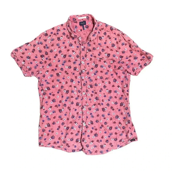 Good Man Brand Linen Camp Shirt Size L - Picture 2 of 8